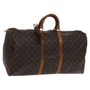 LOUIS VUITTON Monogram Keepall 55 Boston Bag